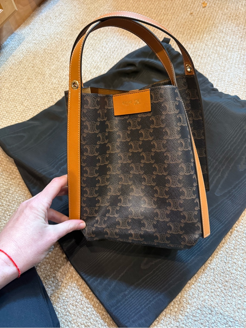 Celine Triomphe Cube Bucket Bag.